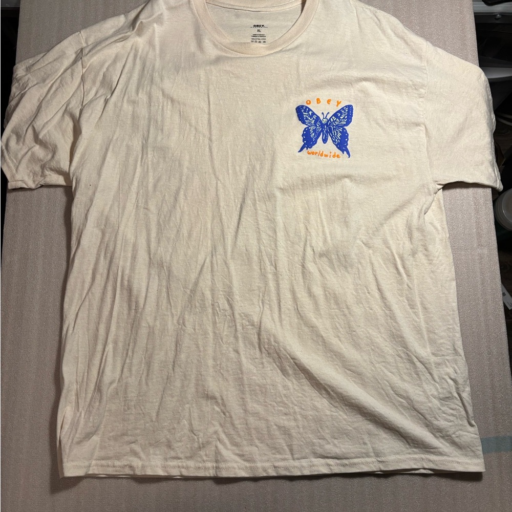 Obey Worldwide Cream Graphic T-Shirt